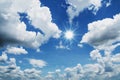 beaultiful blue sky with cloud and sun Royalty Free Stock Photo