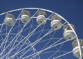 Beaumaris, Wales - the Ferris wheel against a blue sky. Royalty Free Stock Photo