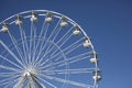 Beaumaris, Wales - the Ferris wheel and clear blue sky. Royalty Free Stock Photo