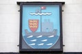 Coat of Arms for the town of Beaumaris in Wales, UK