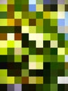 A beauteous design of digital pattern of squares in yellow and green