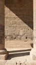 Beautfil Philae temple Egypt architecture hieroglyphic and column in  Aswan sunny blue sky Royalty Free Stock Photo