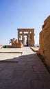 Beautfil Philae temple Egypt architecture hieroglyphic and column in  Aswan sunny blue sky Royalty Free Stock Photo