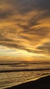 beautfull sky sunset at beach nature Royalty Free Stock Photo