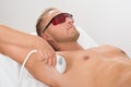 Beautician Giving Laser Epilation Treatment