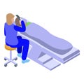 Beautician hair procedure icon, isometric style