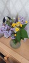 Beautidul Wildflowers arranged in a pot on the table Royalty Free Stock Photo