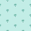 Beautifil Palm Tree Leaf  Silhouette Seamless Pattern Background Vector Illustration Royalty Free Stock Photo