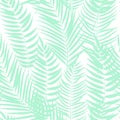 Beautifil Palm Tree Leaf  Silhouette Seamless Pattern Background Vector Illustration Royalty Free Stock Photo