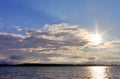 Beautifiul sunset at the beach of the baltic sea