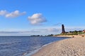 Beautifiul sunset at the beach of the baltic sea