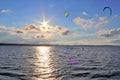 Beautifiul sunset at the beach of the baltic sea