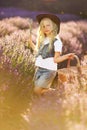 Cowgirl on lavender Royalty Free Stock Photo