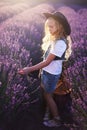 Cowgirl on lavender Royalty Free Stock Photo