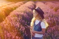 Cowgirl on lavender Royalty Free Stock Photo