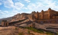 Beautifoul Amber Fort near Jaipur city in India.