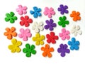 Beautifu colorfull flowers plasticine clay, multicolored floral dough, kg