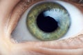 Beautifu green child`s eye macro shot Royalty Free Stock Photo