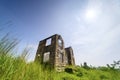 Beautiful abandoned house under blue sky Royalty Free Stock Photo