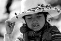 Beautiful aboriginal child with hat