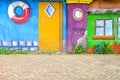 Beautiful abstract art background wall on the street with graffiti Royalty Free Stock Photo