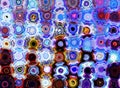 Beautiful abstract background with circles, glass pattern and notes, life and color in music. Royalty Free Stock Photo