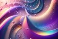 Beautiful abstract background with glitter. Vivid, holographic colors. Iridescent backdrop. Trendy design. Generative AI