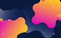 Beautiful abstract background with gradient rainbow blob. fluid. liquid. like lava lamp with white frame. Vector illustration for