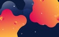 Beautiful abstract background with gradient rainbow blob. fluid. liquid. like lava lamp with white frame. Vector illustration for