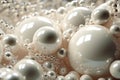 Beautiful abstract background with shiny balls. A set of pearl bubbles Royalty Free Stock Photo