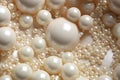 Beautiful abstract background with shiny balls. A set of pearl bubbles Royalty Free Stock Photo