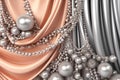 Beautiful abstract background with shiny balls. A set of pearl bubbles Royalty Free Stock Photo