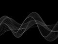 Abstract black and white Grid wave line Royalty Free Stock Photo