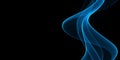 Abstract blue flame on a black background Royalty Free Stock Photo