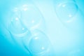 Beautiful abstract close up color blue and white soap bubbles background and wallpaper Royalty Free Stock Photo