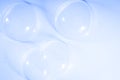 Beautiful abstract close up color blue and white soap bubbles background and wallpaper Royalty Free Stock Photo