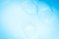 Beautiful abstract close up color blue and white soap bubbles background and wallpaper Royalty Free Stock Photo