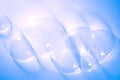 Beautiful abstract close up color blue and white soap bubbles background and wallpaper Royalty Free Stock Photo