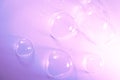 Beautiful abstract close up color pink white and purple soap bubbles background and wallpaper Royalty Free Stock Photo