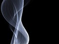 Abstract colored smoke isolated on a black background Royalty Free Stock Photo