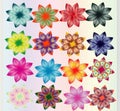 Beautiful abstract colorful flower designs for printing and pattern card making vector can be scale to any size sperate flowers