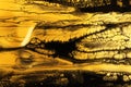 Beautiful abstract drawing made with gold paint