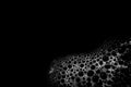 Beautiful abstract foam white bubbles on dark black background and soap black bubble and detergent Royalty Free Stock Photo