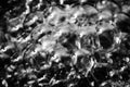 Beautiful abstract foam white bubbles on dark black background and soap black bubble and detergent Royalty Free Stock Photo