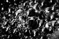 Beautiful abstract foam white bubbles on dark black background and soap black bubble and detergent Royalty Free Stock Photo