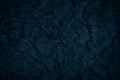 Beautiful Abstract Grunge Decorative Navy Blue Dark Stucco Wall Background. Art Rough Stylized Texture Banner With Space For Text Royalty Free Stock Photo