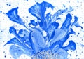 Beautiful abstract illustration - figure of ice and snow in blue