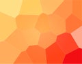 Beautiful abstract illustration of orange, red and yellow Gigant hexagon. Useful background for your design