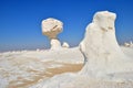 The limestone formation in White desert Sahara Egypt Royalty Free Stock Photo