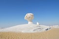 The limestone formation in White desert Sahara Egypt Royalty Free Stock Photo